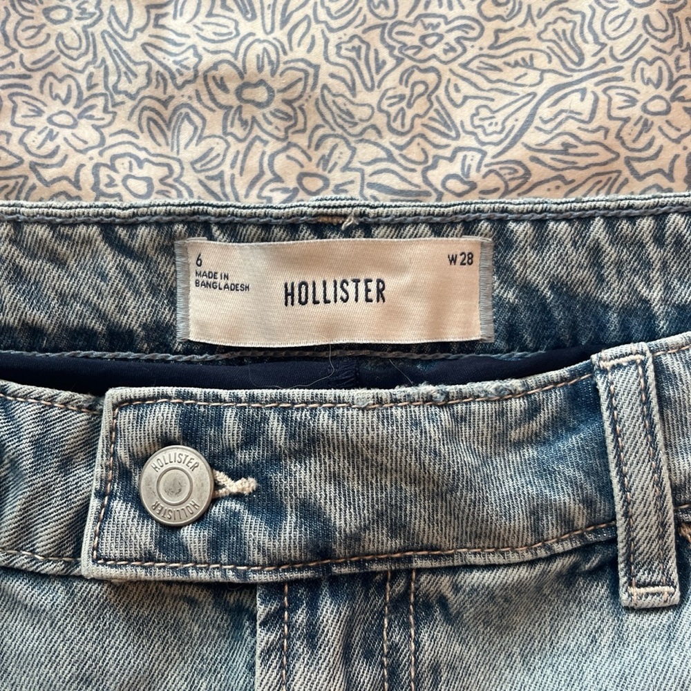 Hollister Faded Blue Denim Mini Skirt - Picture 3 of 4